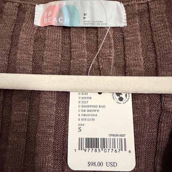 Free People Veda Sweater Co-Ord Set in Brown size Small NWT - Picture 4 of 13